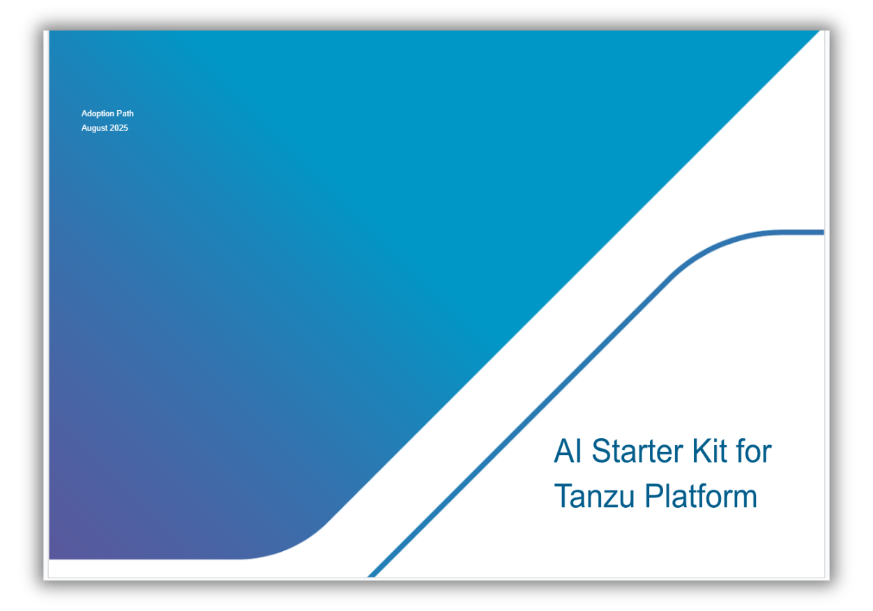 Cover page of the AI Starter Toolkit for Tanzu Platform